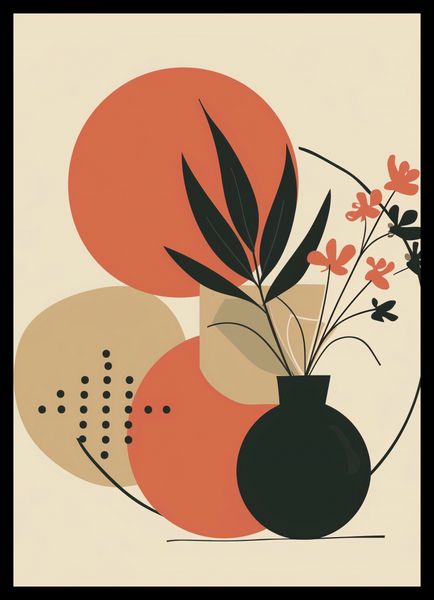 Plakat 64x90cm Wazon z Kwiatami zdjęcie 2