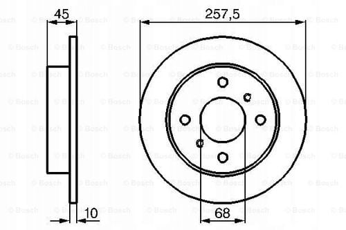 TARCZA HAM TYL 258X10 P BOSCH na Arena.pl