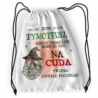 Plecak Dla Tymoteusza Sportowy Szkolny Worek Torba Z Nadrukiem Ze Zdjęciem