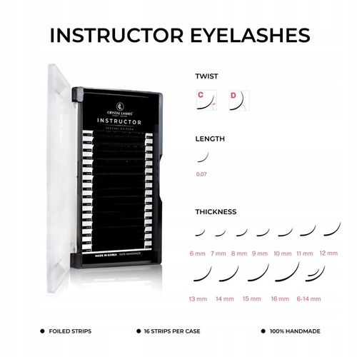 RZĘSY CRYSTAL LASHES INSTRUCTOR PREMIUM 0.07C 7mm na Arena.pl