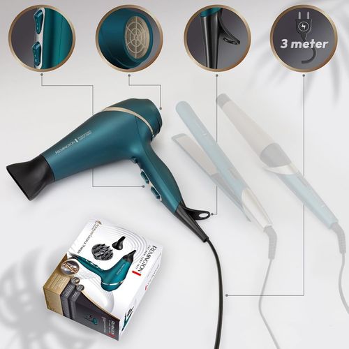 SUSZARKA DO WŁOSÓW REMINGTON Z DYFUZOREM JONIZACJA SENSOR Silnik AC-130km/h na Arena.pl