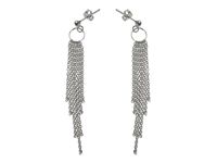 DŁUGIE WISZĄCE SREBRNE KOLCZYKI CHWOSTY ŁAŃCUSZKI