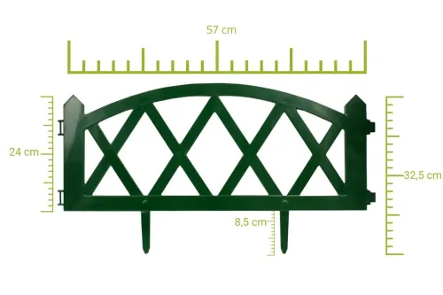 Płotek ogrodowy 2,3 mb zielony na Arena.pl