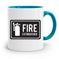 Kubek Błękitny Dla Strażaka Fire Extinguisher Z Nadrukiem Ze Zdjęciem