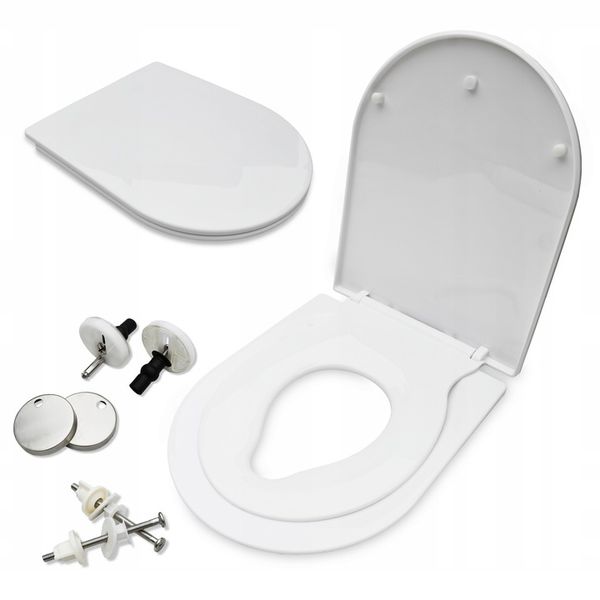 DESKA SEDESOWA KLOZETOWA WOLNOOPADAJĄCA Z WBUDOWANĄ NAKŁADKA DLA DZIECI 2w1 zdjęcie 1