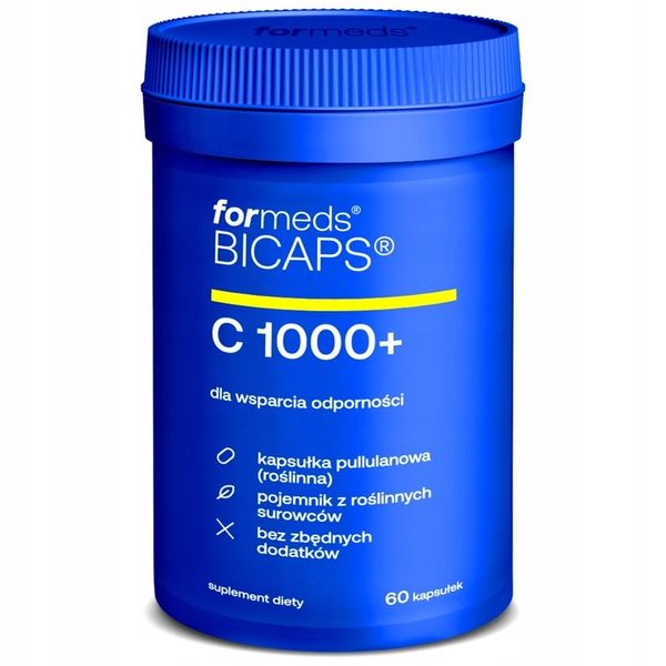 FORMEDS BICAPS Witamina C 1000 mg 60 kaps kości zęby Odporność antyoksydant zdjęcie 1