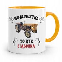 Dla Rolnika Kubek Zółty Muzyka To Ryk Ciągnika Z Nadrukiem Ze Zdjęciem