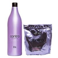 Zestaw CONTRA Rozjaśniacz do włosów 500g + Utleniacz Oxydant 6% - 1000ml