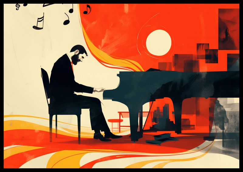 Plakat 66,5x46,5cm Pianista zdjęcie 2