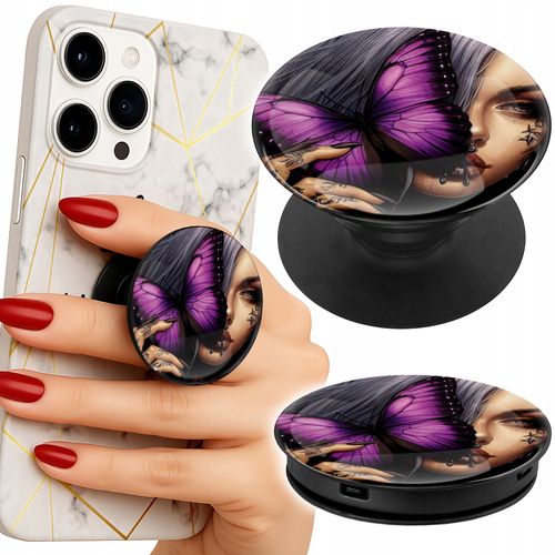 Uchwyt do telefonu Popsocket na palce/stojak ANTI SOCIAL MOTYLEK KOBIECE na Arena.pl