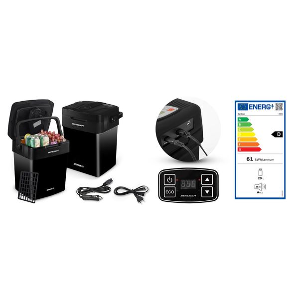 Lodówka turystyczna Berdsen Icemax 29 litry tryb ECO - czarna zdjęcie 11