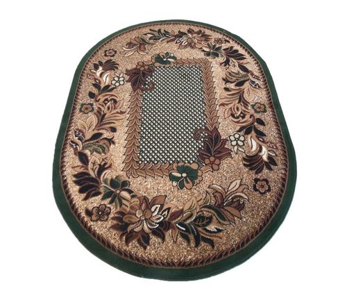 Dywan owalny BCF Alfa 01 zielony 150 x 210 cm zielony na Arena.pl