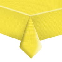 Obrus papierowy żółty  w białe kropki, 120x180 cm