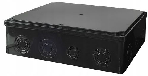 CZARNA PUSZKA INSTALACYJNA HERMETYCZNA ELEKTRYCZNA OBUDOWA 280X210X74 na Arena.pl