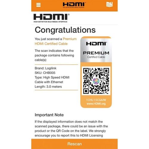 Kabel premium HDMI Ultra HD, 3m na Arena.pl