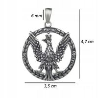 SREBRNA MĘSKA PATRIOTYCZNA ZAWIESZKA WISIOREK ORZEŁ SREBRO 925 NA PREZENT