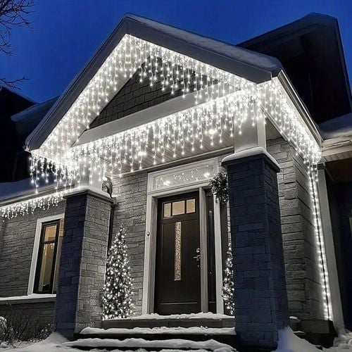 SOPLE LED 300 Zimny Biały+FLASH 14m Kurtyna Świetlna Lampki Zewnętrzne IP44 na Arena.pl