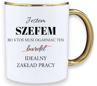 KUBEK PREMIUM DLA SZEFA URODZINY IMIENINY ŚMIESZNY PREZENT