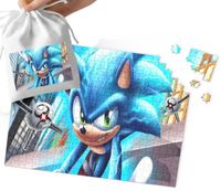PUZZLE - SONIC WZORY Z BAJEK I GIER PREZENT DLA DZIECI 35el + WORECZEK