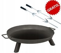 DUŻE PALENISKO OGRODOWE STALOWE NA OGNISKO KOCIOŁEK 70CM grubość blachy 2mm