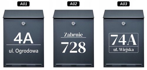 Skrzynka na listy Pocztowa A4 z Napisem, ANTRACYT, CZARNY -kolory na Arena.pl