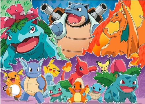 Puzzle 4x100 elementów Pokemon na Arena.pl