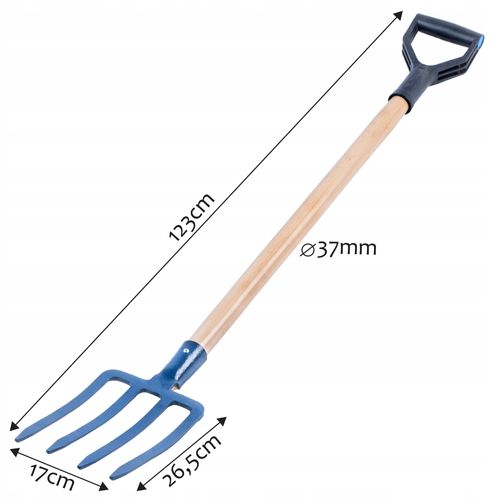 WIDŁY DO KOPANIA 4-ZĘBNE DREWNIANY TRZONEK 130 cm na Arena.pl