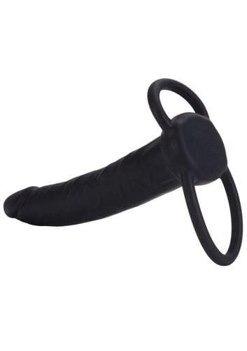 strap on silikonowy dual penetrator calexotics czarny 14 cm na Arena.pl
