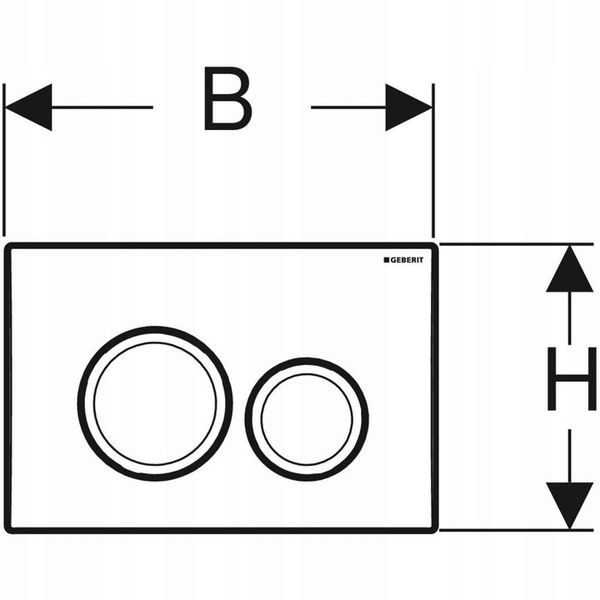 GEBERIT PRZYCISK URUCHAMIAJĄCY DELTA20 zdjęcie 4