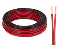 Przewód głośnikowy 2x1,00mm czarno-czerwony 25m