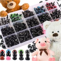 OCZY DO MASKOTEK ZABAWEK BEZPIECZNE ZESTAW 560szt OCZKA I NOSKI ETUI 6-14mm