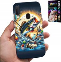 ETUI DO SAMSUNG GALAXY A40 - WZORY DLA WĘDKARZA, RYBY, DORSZ, ŁOSOŚ