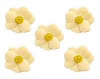 DEKORACJA CZEKOLADOWA - Kwiaty Magnolii Białe 5szt