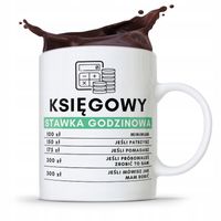 Kubek Księgowej Księgowego Stawka Godzinowa Z Nadrukiem Ze Zdjęciem