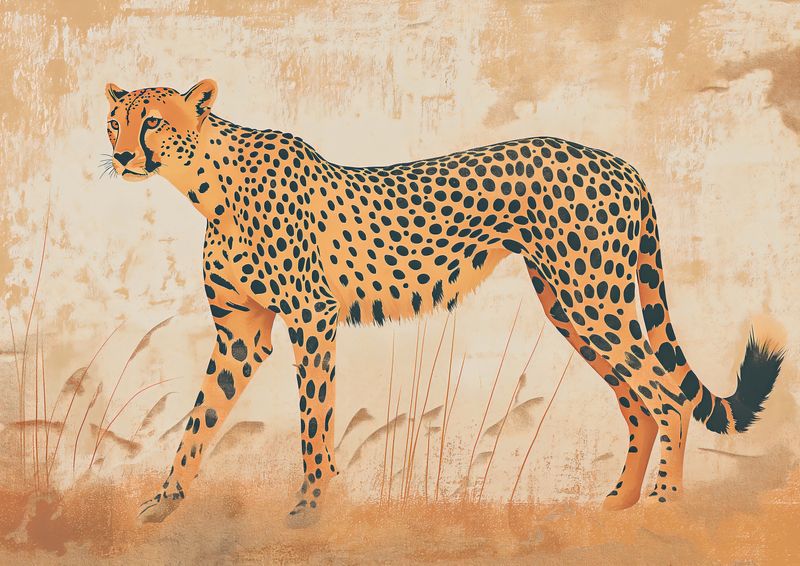 Plakat 59,4x42cm Gepard w Ruchu zdjęcie 1
