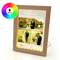 Ramka Drewniana LED z Podziękowaniami Prezent dla Rodziców na Ślub