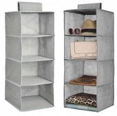 ORGANIZER WISZĄCY DO SZAFY PÓŁKA WISZĄCA TEKSTYLNA 4 PÓŁKI