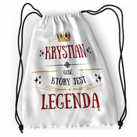 Plecak Dla Krystiana Sportowy Szkolny Worek Torba Z Nadrukiem Ze Zdjęciem