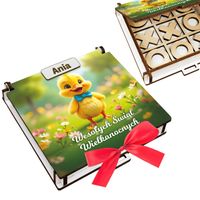 Prezent Na Wielkanoc Gra Dla Dzieci Kółko i Krzyżyk Upominek Na Zajączka