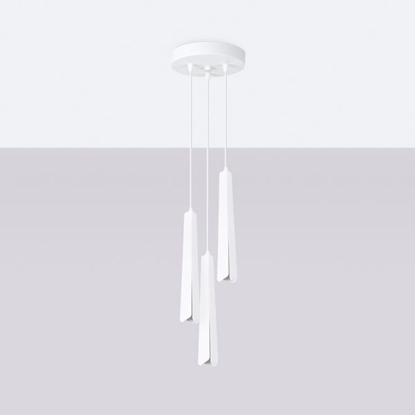 Lampa wisząca PRYSM 3P biała zdjęcie 2
