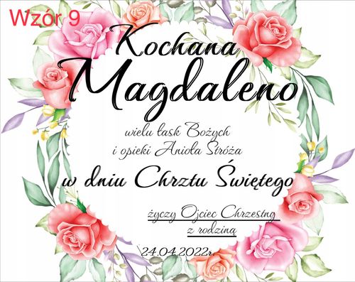 Pamiątka Chrztu Świętego prezent od chrzestnego na Arena.pl