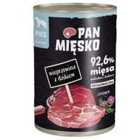 mokra karma dla psa wieprzowina z dzikiem pan mięsko hipoalergiczna 400g
