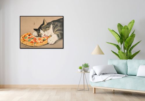 Plakat 100x75cm Pizza Dla Kota na Arena.pl