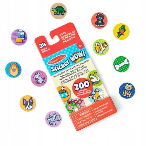 Sticker WOW 200szt naklejek MINI KIĄŻECZKA Uzupełnienie Naklejki ZWIERZĄTKA na Arena.pl