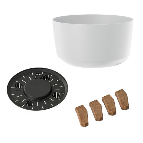 Donica okrągła matowa misa biała 23,5 cm wysokość 15,5 cm na Arena.pl