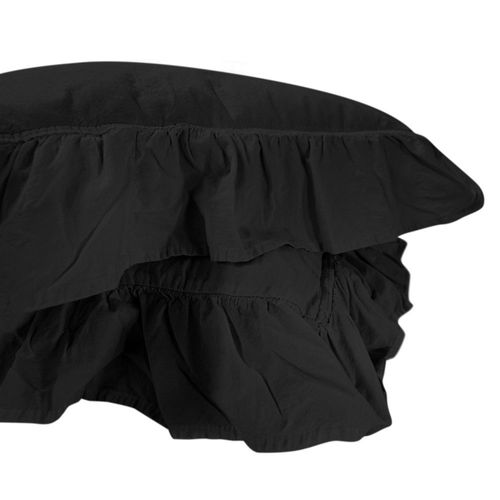 Poszewka bawełniana komplet BLACK/2x40x40 STONEWASHED na Arena.pl