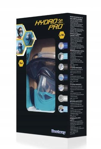 MASKA DO SNORKELINGU NURKOWANIA PEŁNOTWARZOWA HYDRO PRO BESTWAY 24060 * S/M na Arena.pl