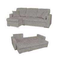 Narożnik Rene rozkładany z funkcją spania Family Meble sztruks szary