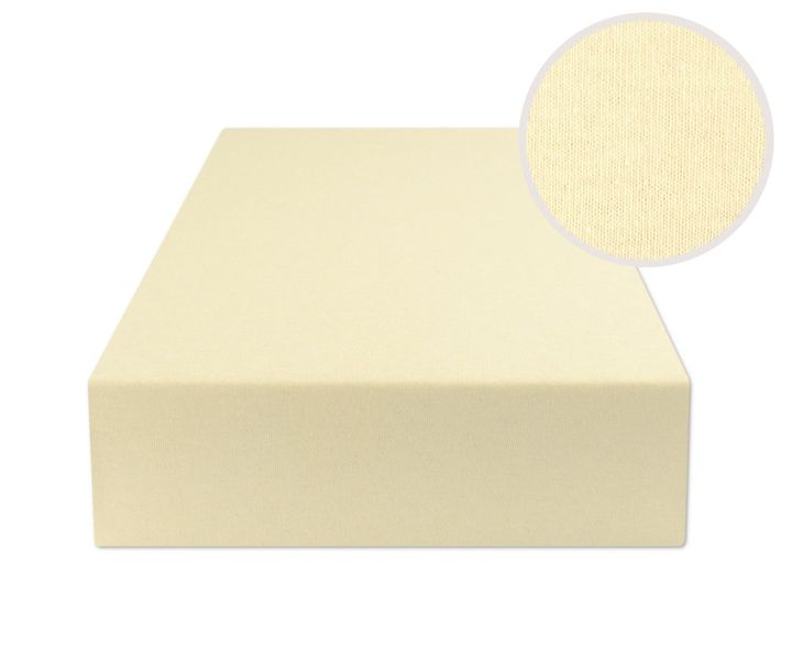 Prześcieradło Z Gumką 60X120 Jersey Krem zdjęcie 1