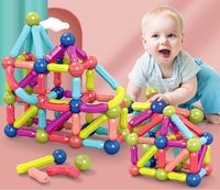 KLOCKI MAGNETYCZNE KONSTRUKCYJNE EDUKACYJNE MAGNETIC STICKS DLA DZIECI 98EL